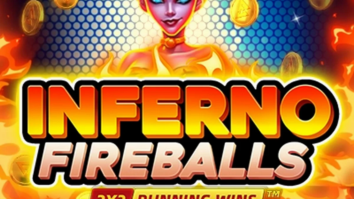Interface vibrante do slot Inferno Fireballs com tema de chamas